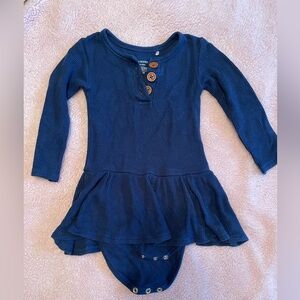 Posh peanut waffle long sleeve twirl bodysuit